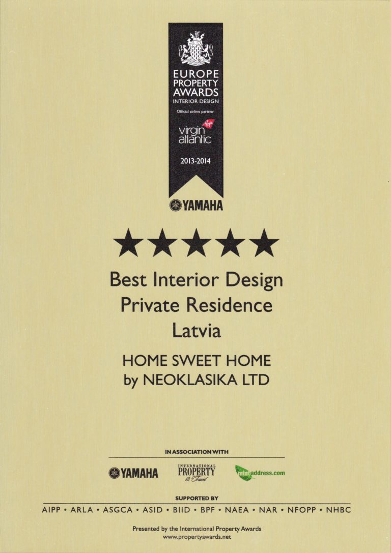 Private Residence Latvia 2013-2014 at International Property Awards